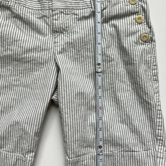 Striped Gap Maternity Cotton Blend Women’s Shorts - White & Gray - Picture 5 of 5